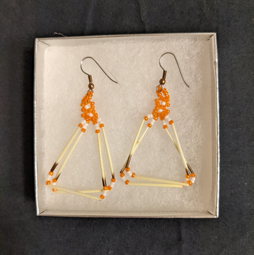 Handmade Porcupine Quill Earrings